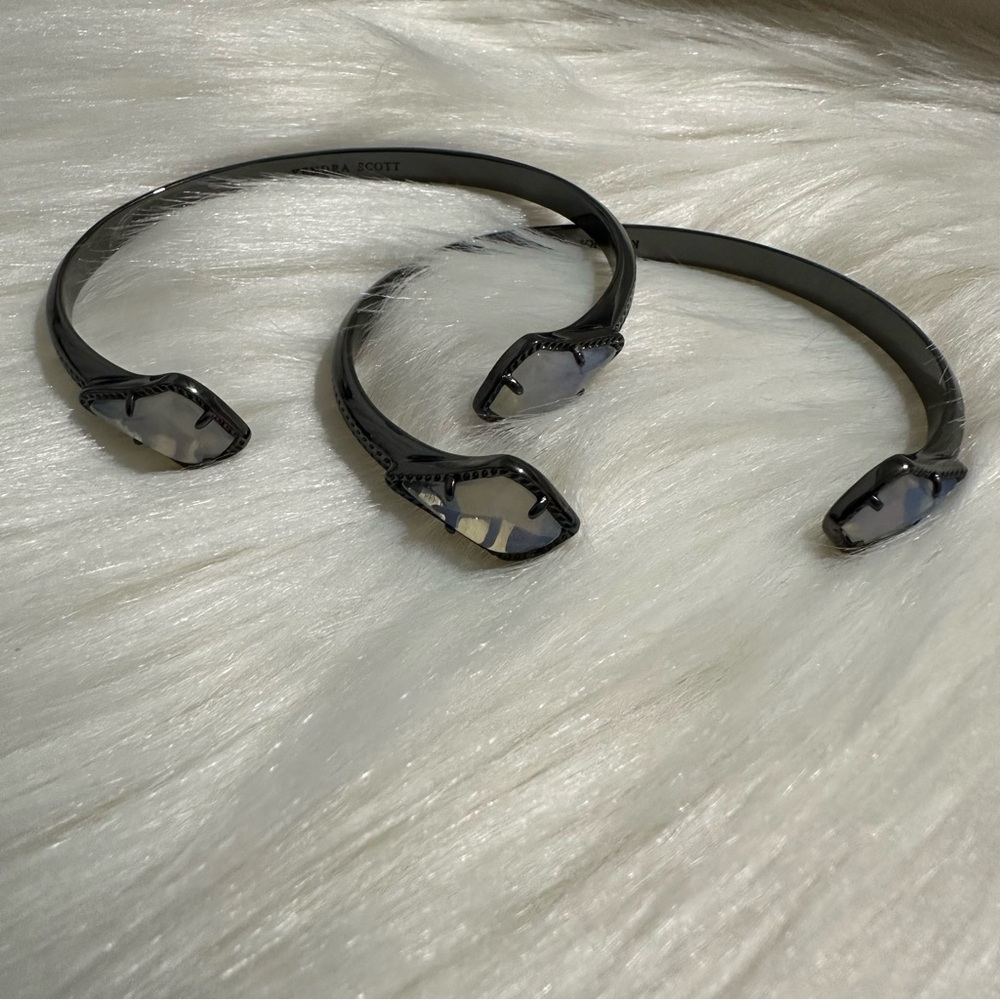 Kendra Scott Black Stone-Accent Open Cuff Bracelet - Women Accessories